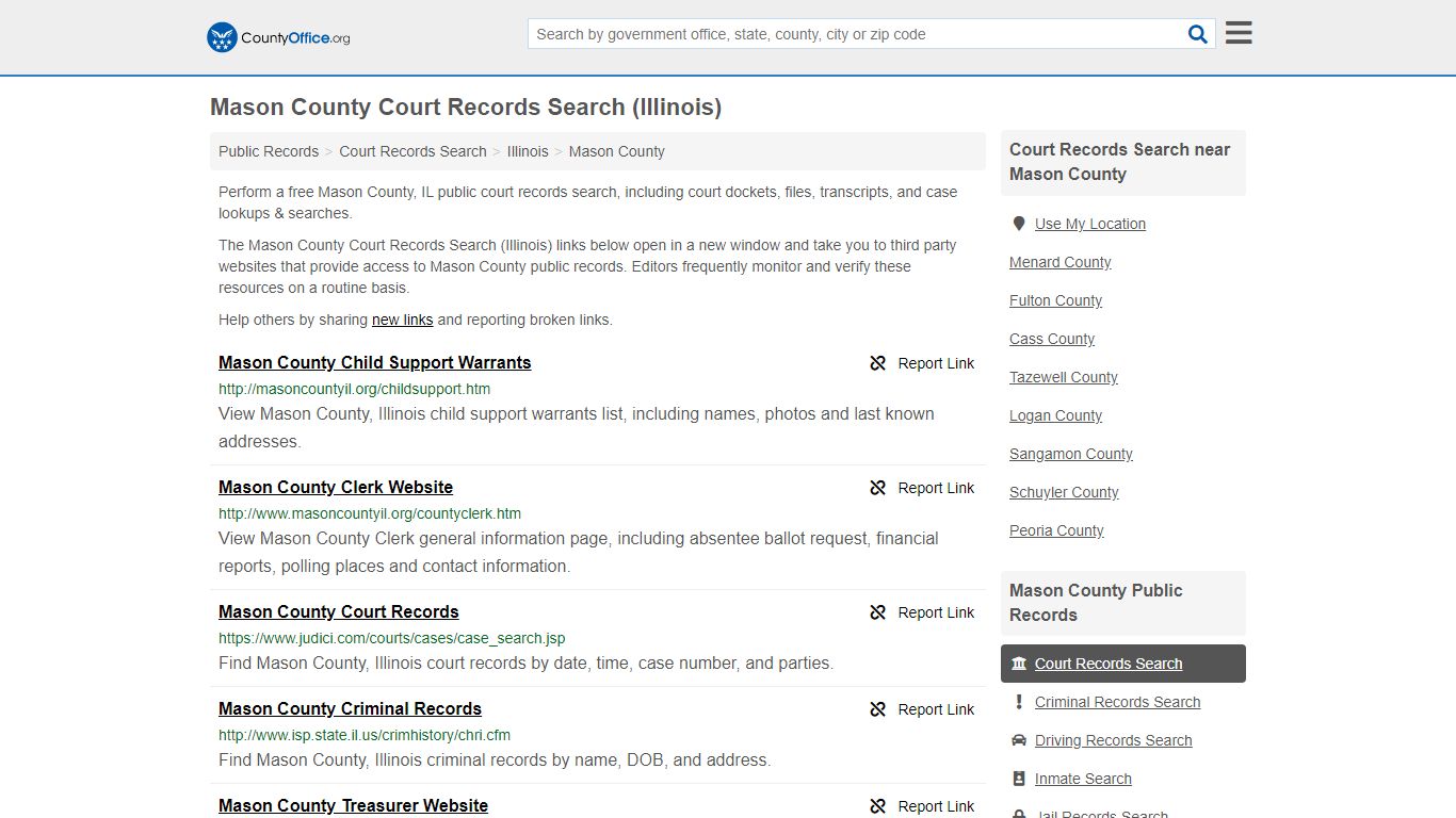 Court Records Search - Mason County, IL (Adoptions ...